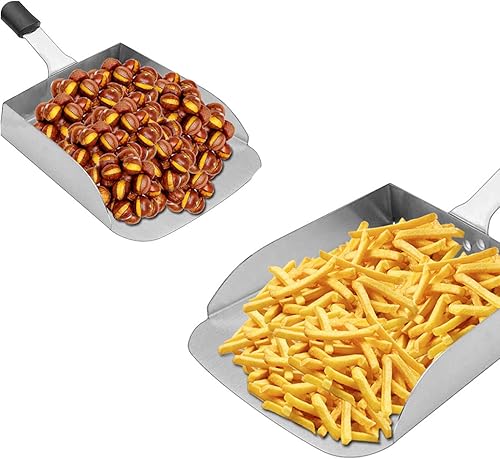 Miniatura 3 de Cuchara grande para plancha, de acero inoxidable, para mover alimentos, pala para hamburguesas, barbacoa, parrilla, cuchara de comida para freír y