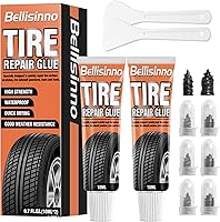 Vista 1 de Pegamento de reparación de neumáticos, kit de cemento de goma para pared lateral, clavos de dos tamaños, adecuado para bicicleta, automóvil