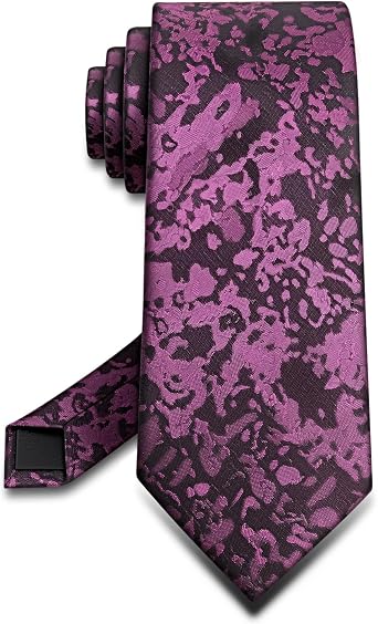 BULLIANT Ties,Silk Skinny Pattern Neckties For Men Work Business Wedding Party Standard Size