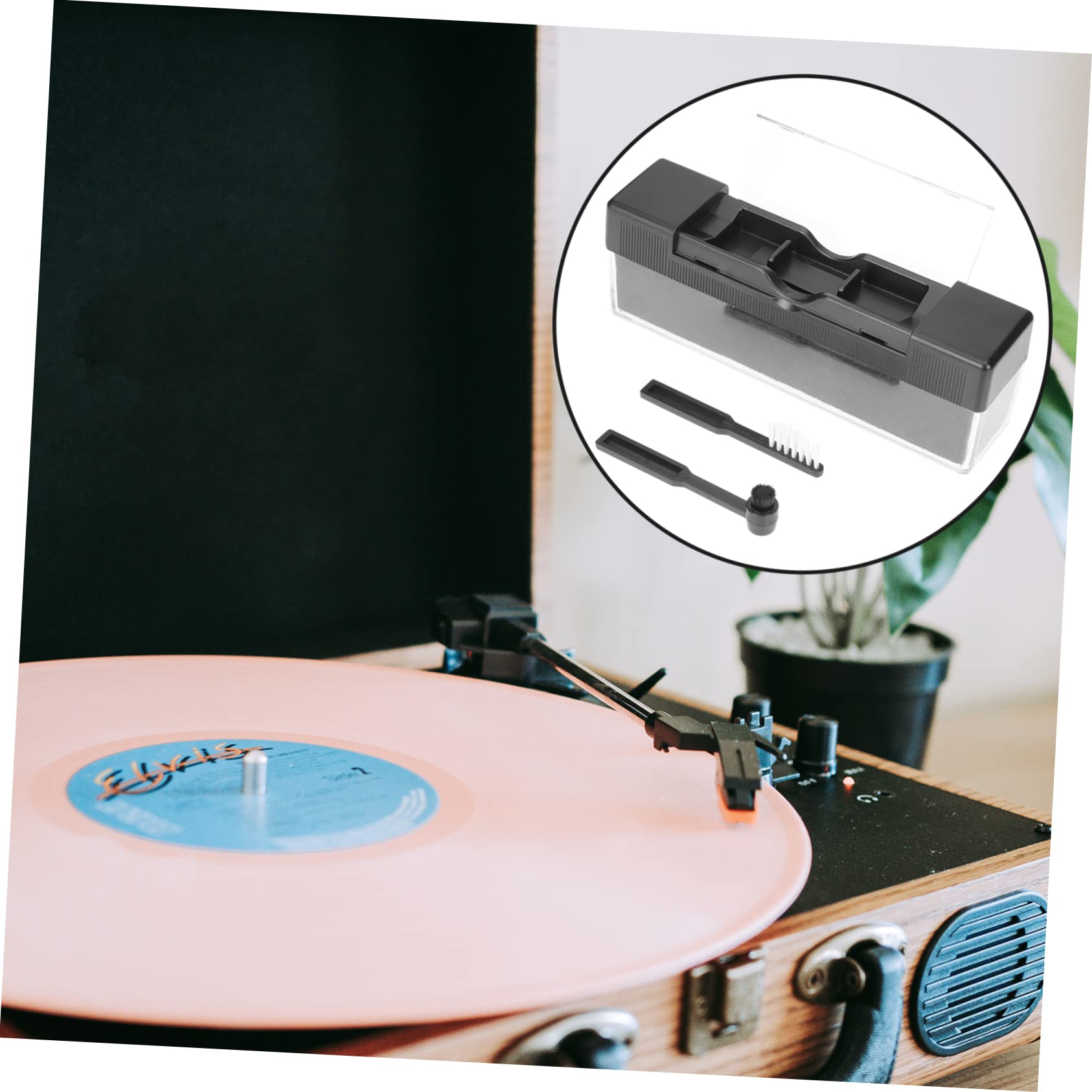 PartyKindom 4sets Spazzola Professionale Per Pulizia Dischi in Vinile Antistatico Con Setole Flessibili Per Rimuovere Polvere e Sporco Tuoi Vinili Adatta Per Giradischi e Di Dischi