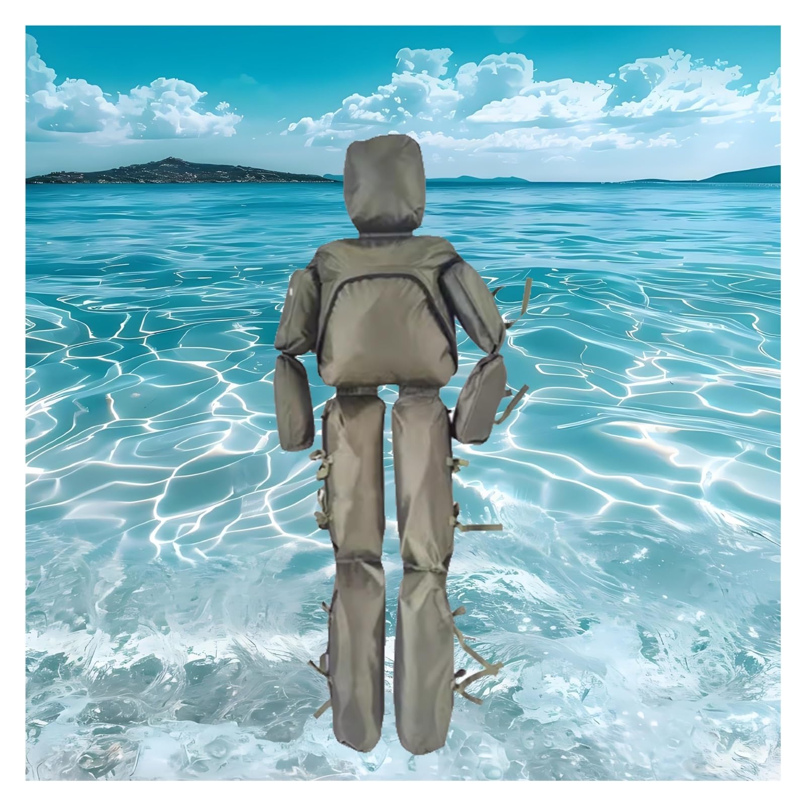 Water Simulation Rescue Dummy, 66.9 68.9 in Fire Training Drill Dummys for Pool, Gray Yellow Realistic Water Rescue Training Dummy 22 44 LBS, Waterproof Oxford Cloth(Gray,5.7ft-66 lbs)