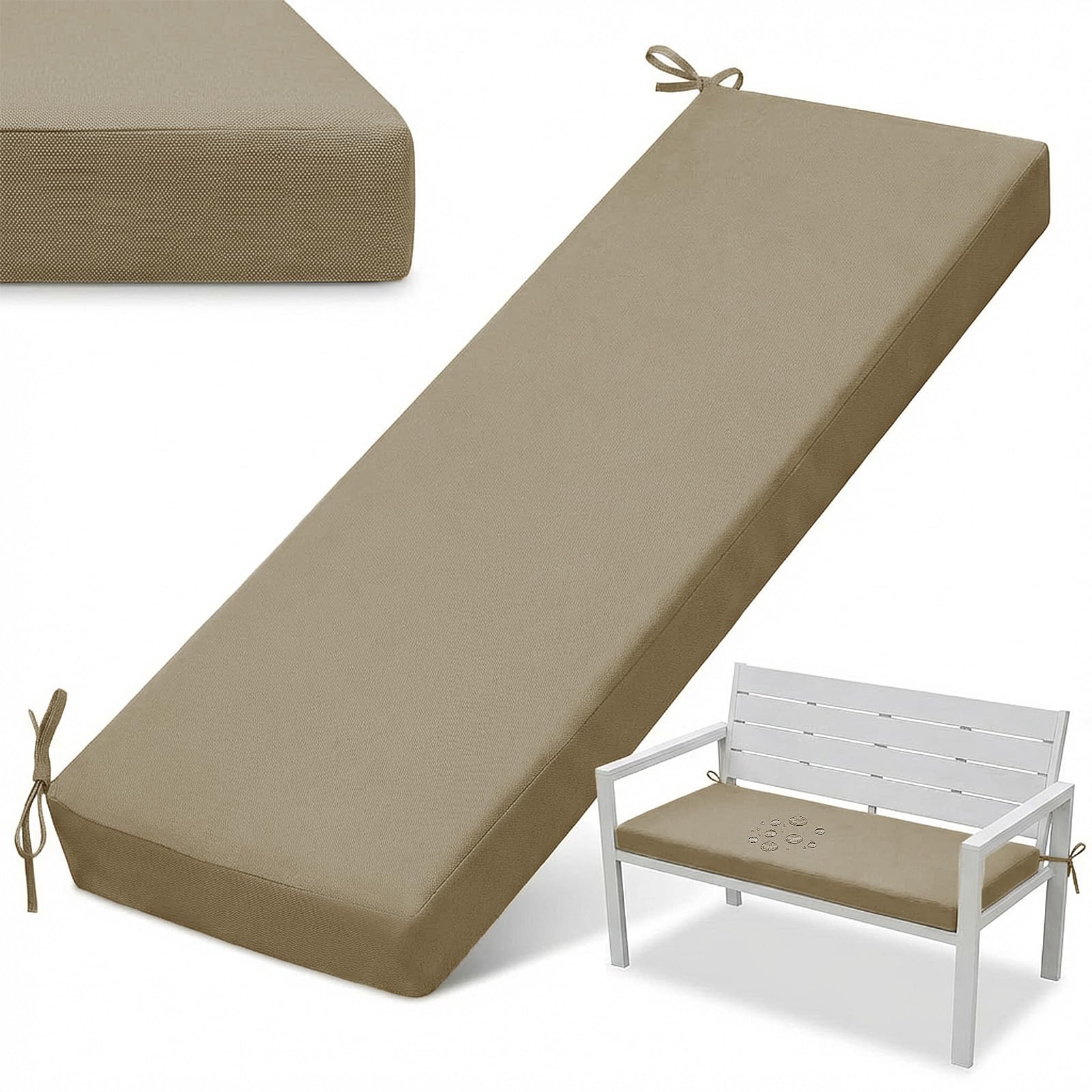 Funda impermeable para banco exterior textil caqui alta resistencia