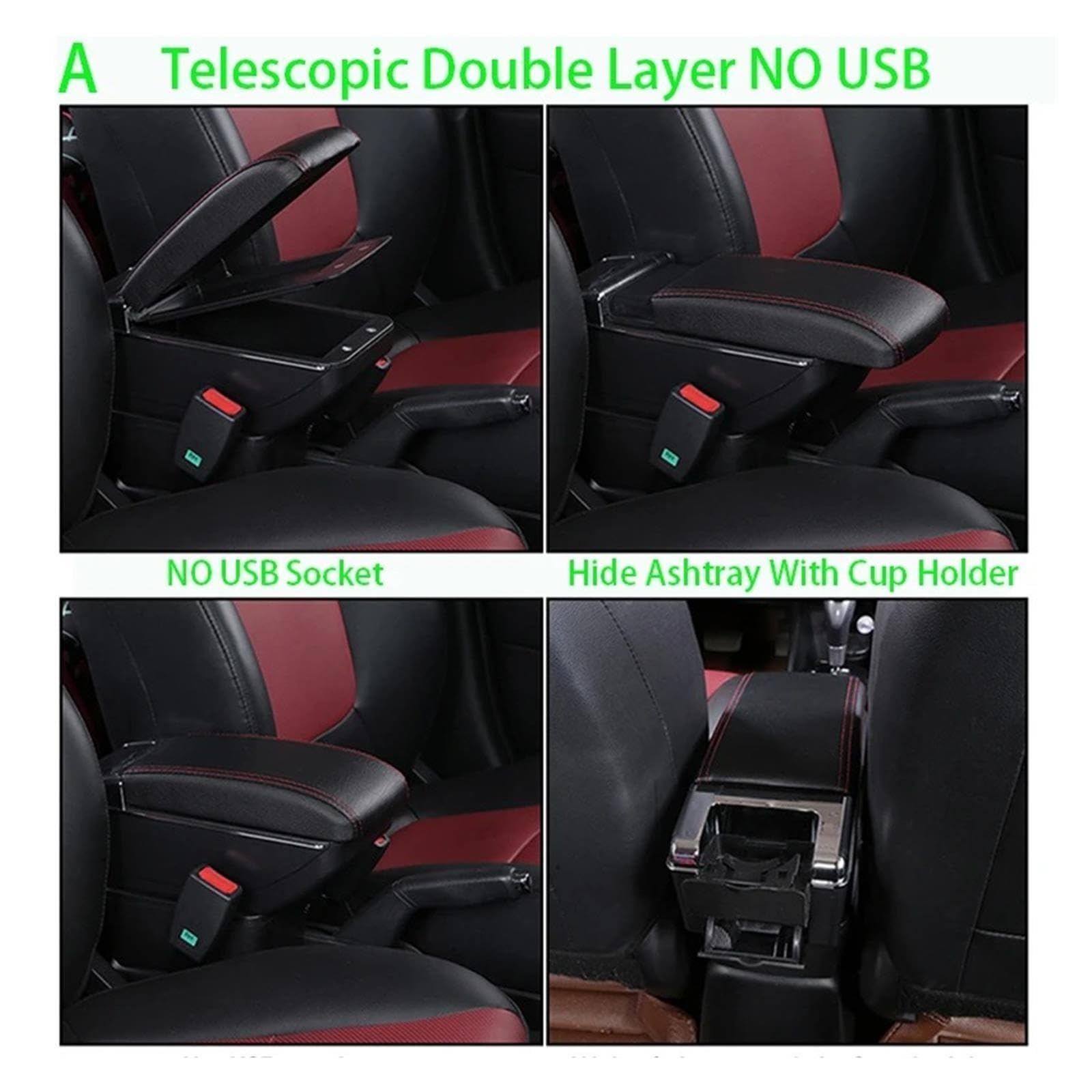 Reposabrazos Central Universal Coche Caja Almacenamiento Brazo Soporte
