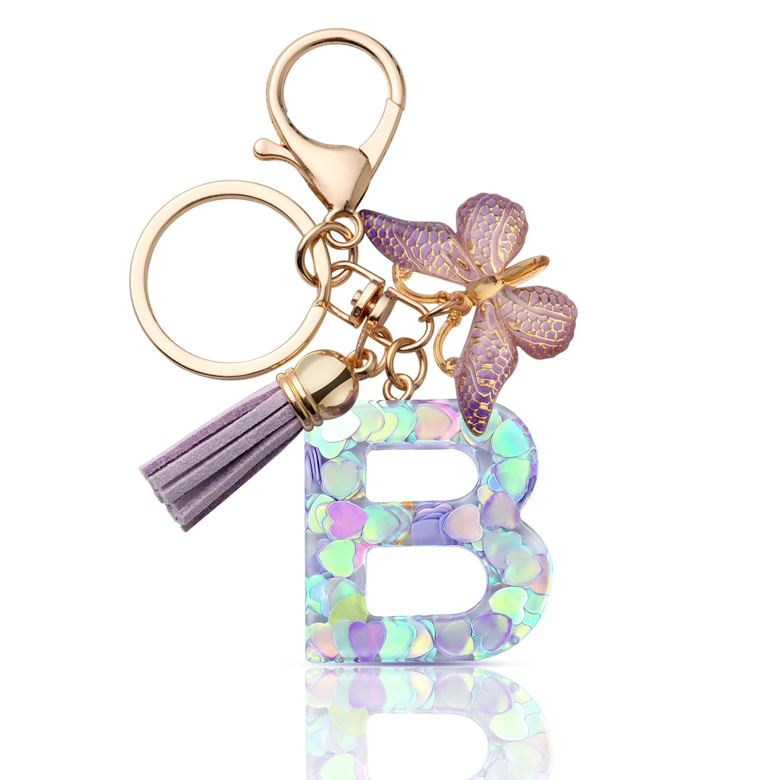 CHUQING Schlüsselanhänger Buchstabe Mädchen Schlüsselanhänger mit Anfangsbuchstaben Anhänger Schlüssel Letter Keychain für Frauen Damen