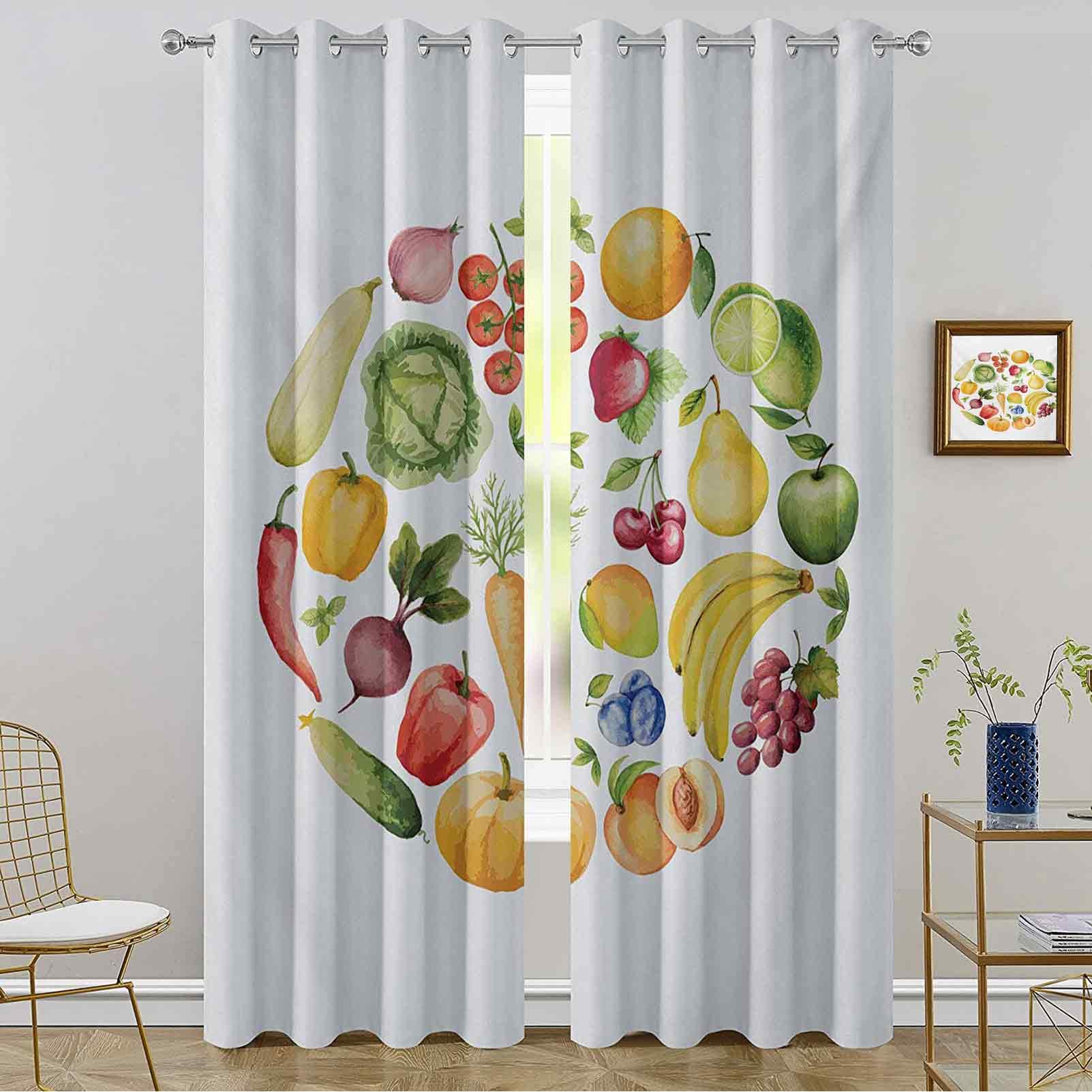 Tenda Decorativa 2 Pannelli - Stile Vintage Con Gnomi E Tazze Da Caffè - Motivo Scozzese Marrone - 104x114 Cm - Tasca Per Asta - Per Cucina E Bar