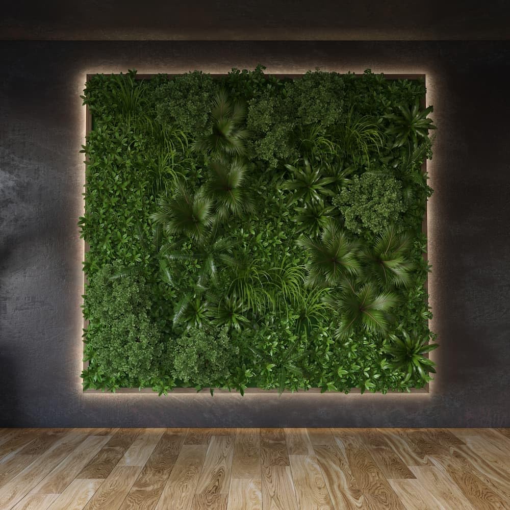 Parete vegetale artificiale per esterni Eden - Pannello di 100 x 100 cm - senza manutenzione - Decorazione per camera, ufficio e terrazza all'aperto con trattamento anti UV