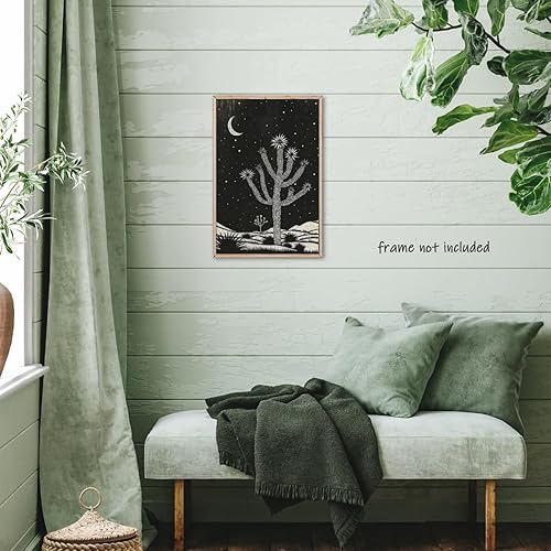 Miniatura 4 de Arte de pared con diseño de paisaje del desierto occidental, póster de bloque de árbol de Joshua, decoración de pared bohemia del suroeste