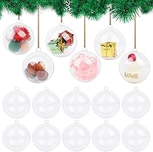 Set of 20 Transparent Christmas Baubles for Filling 5 cm Plastic Transparent Christmas Baubles for Filling Plexiglass Christmas Baubles Empty Decoration Ornament