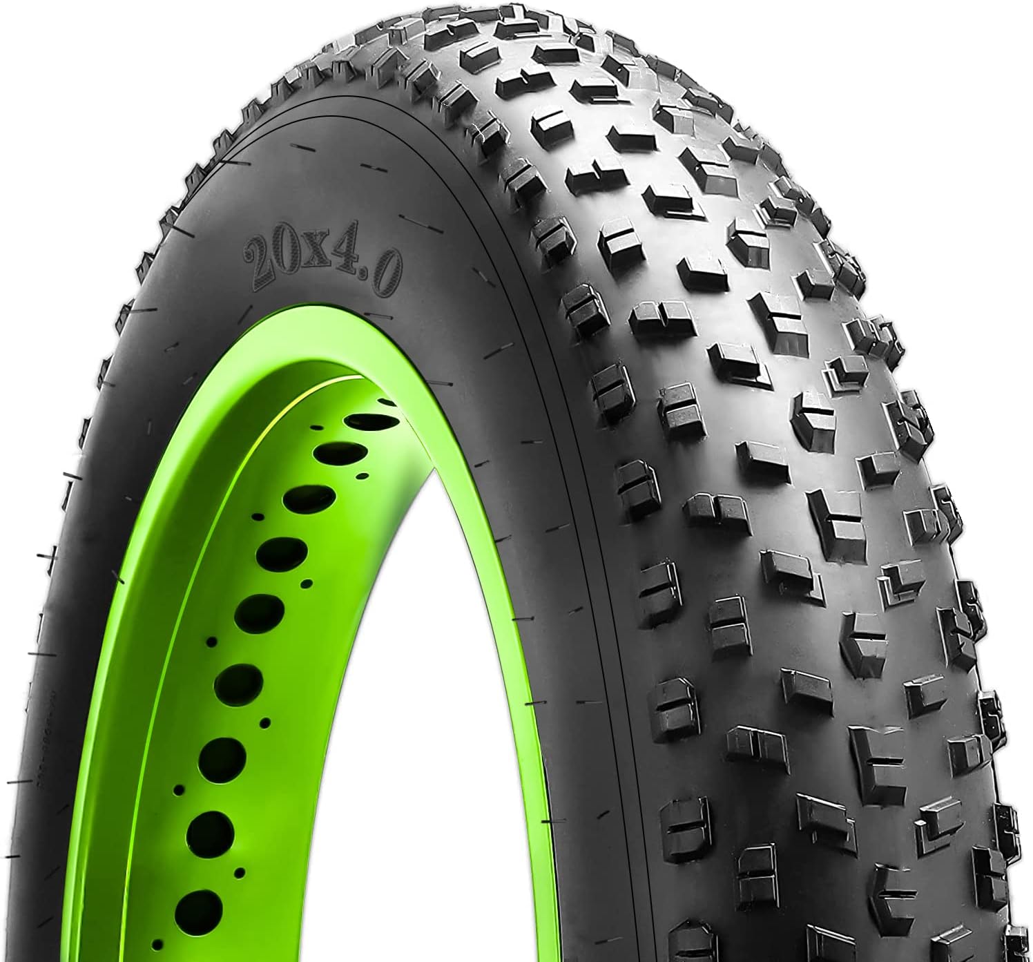 Fat Tires 20/26x4.0 Bike Tire,Electric Bicycle Mountain Bike Wire Tires Folding Dual Wide Mountain Snow Bike Accessory (20x4.0 Inch)