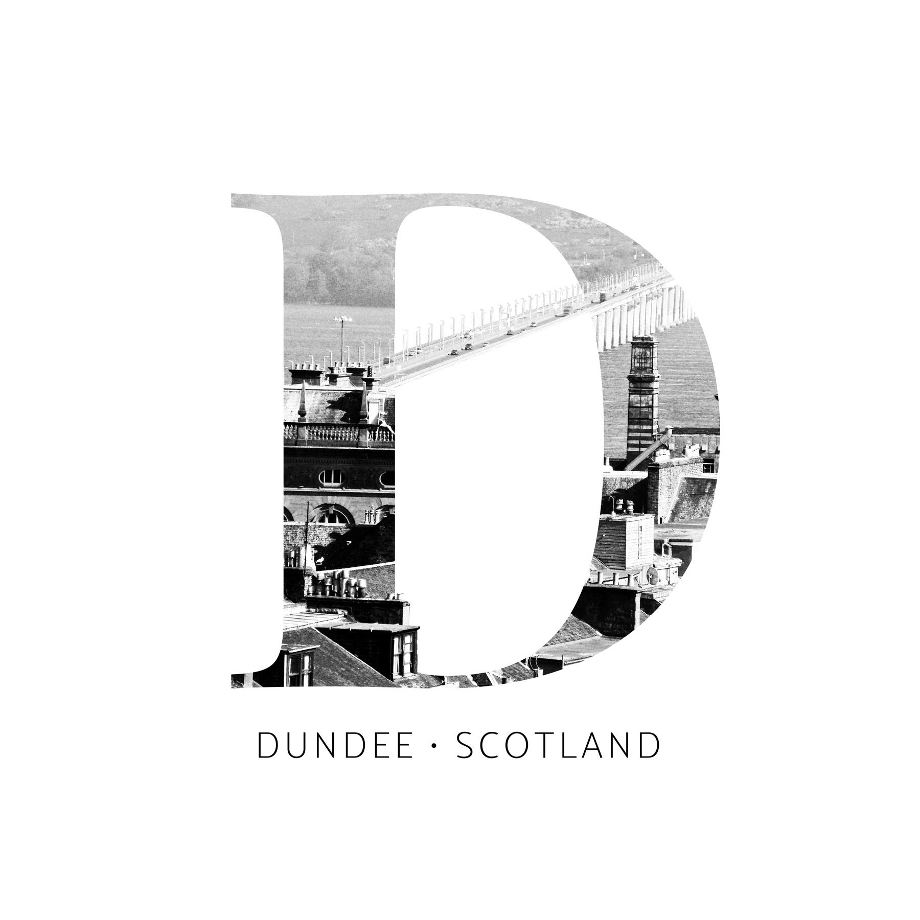Poster, Motiv: Schottland Dundee Buchstabe, groß, 45,7 x 61 cm