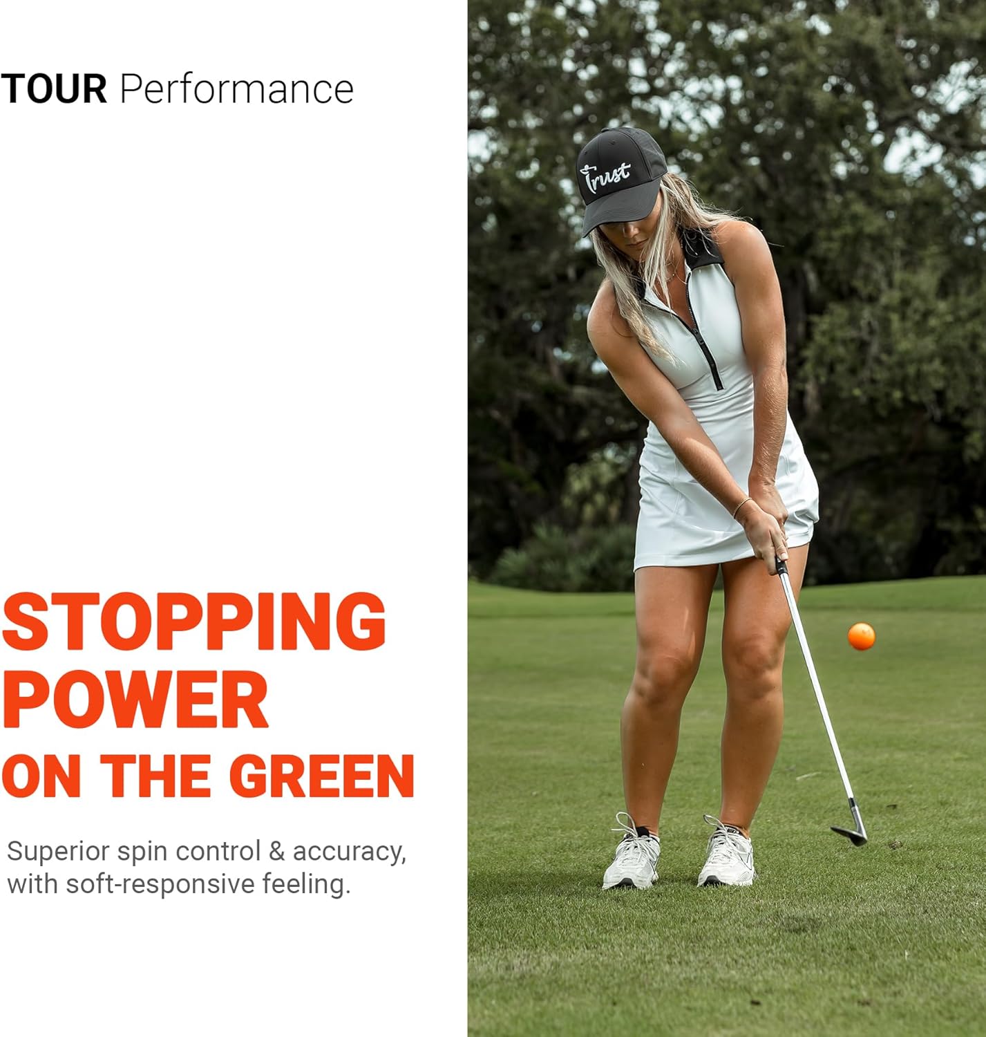 Trust Golf Balls - Aurora & Rosa Crystal Urethane Series | Eye-Catching & Easy to Spot | Maximum Distance, Soft Feel, Straight Flight, & Greenside Control | Blue, Orange, Pink, Yellow | 12 or 48 Balls