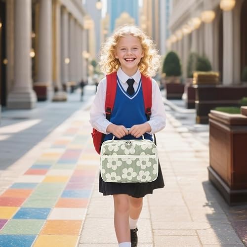 Miniatura 9 de Bolsa de almuerzo para niños y niñas, lonchera aislada para la escuela, organizador de almuerzo, bolsa de almuerzo escolar para niños (mariposa