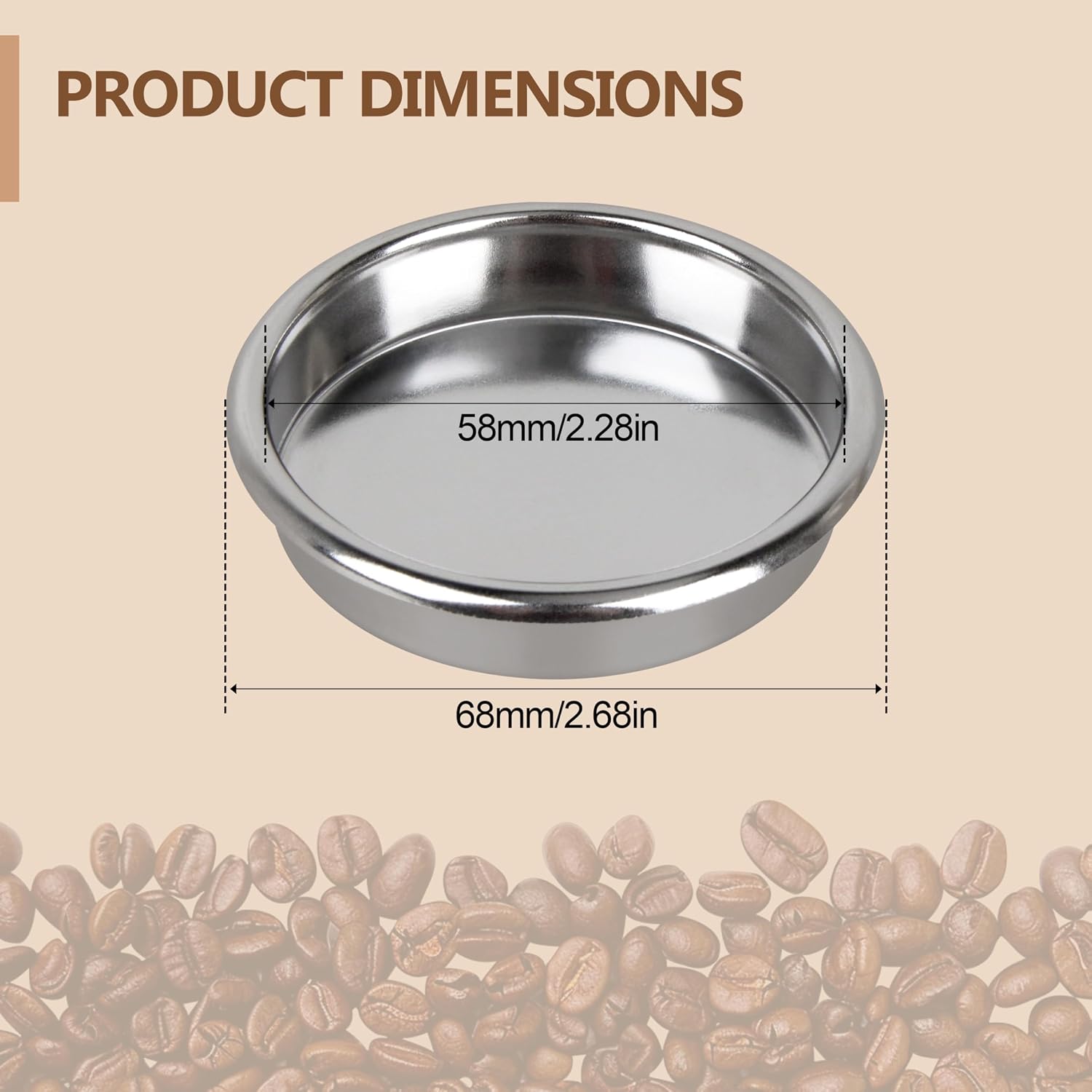 58mm Steel Backflush Blind Filter Espresso Cleaner 1 Pc image 2