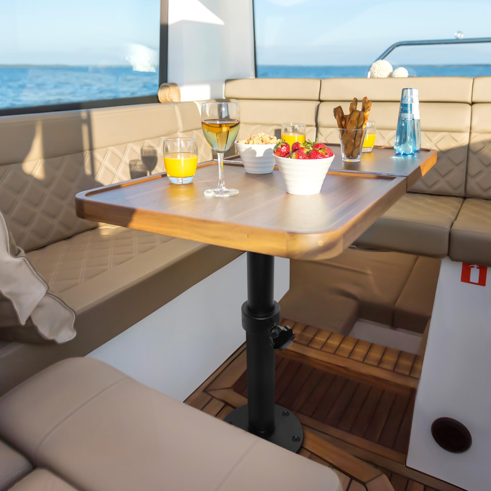 Pieds de table de bateau améliorés pour camping-car, pieds de table amovibles et réglables en alliage d'aluminium pour camping-car, cadre de montage de base de 45 à 70 cm de hauteur