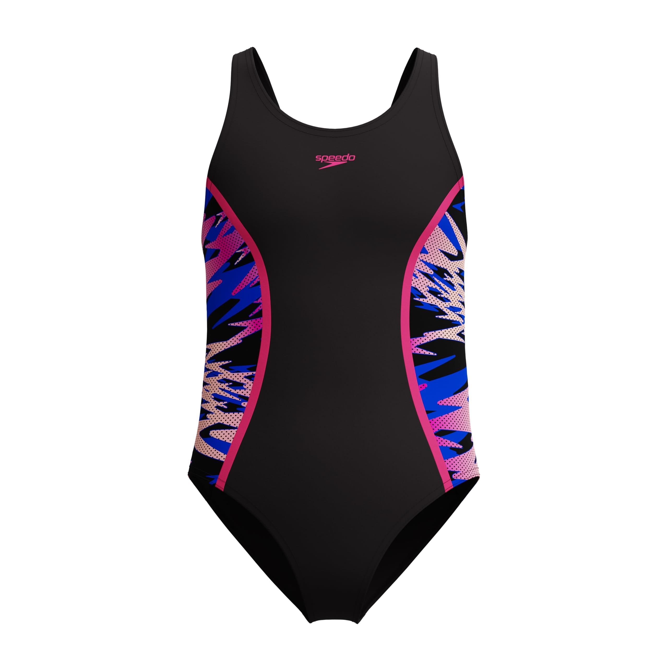 Speedo Hyperboom Splice Muscleback Maillot de bain pour fille Anthracite/rose margarita