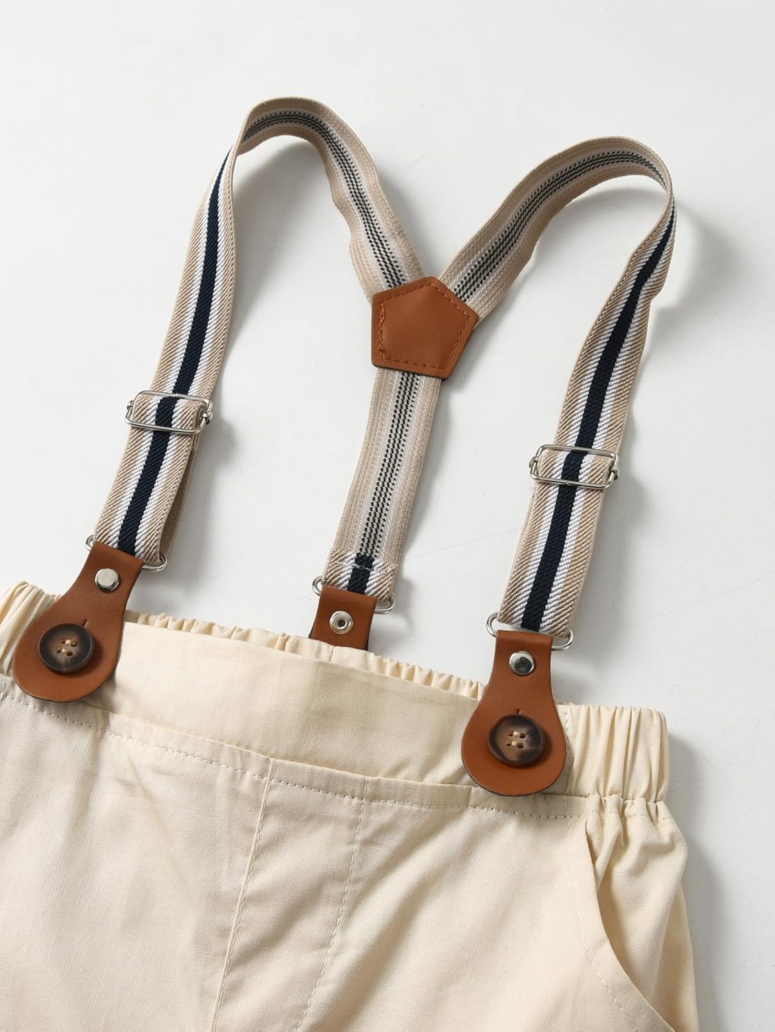 Boarnseorl Baby Boys Pants Sets,Toddler Gentleman Outfits, Infant Long Sleeve Shirt + Pants + Bow Tie + Suspenders - Image 7