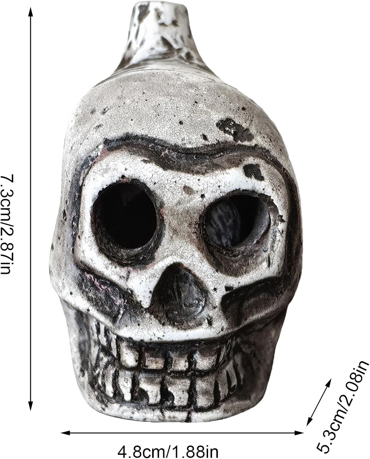 Aztec0 Authentic Whistle - Scary Skull Whistle with Human Death Scream | High Frequency Human-Like Screaming Whistle | Funeral Ceremony Tool