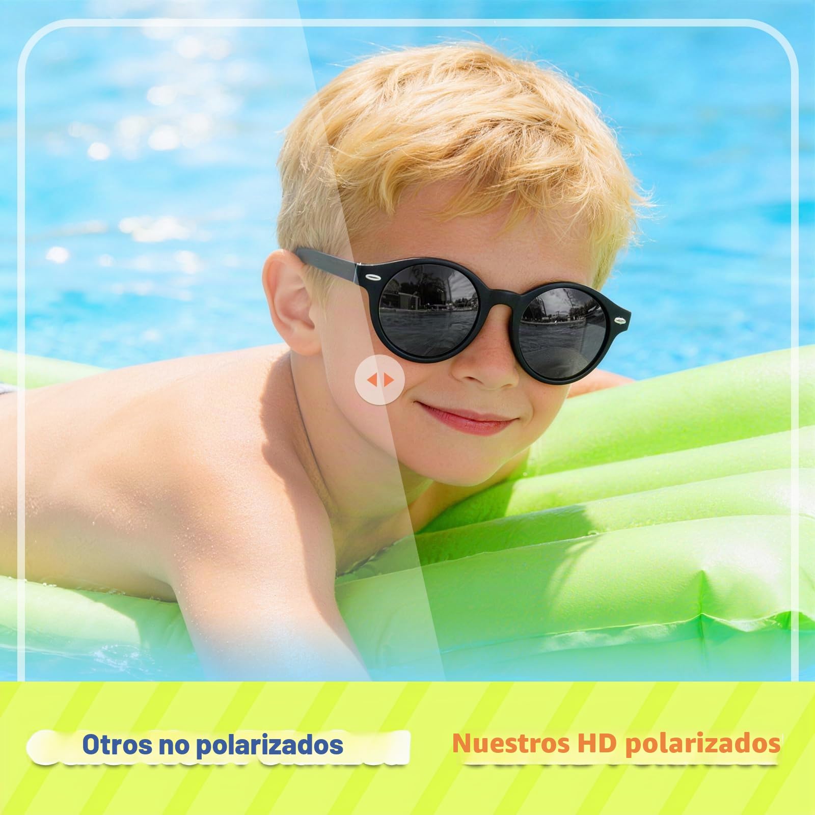 Ymmott Polarizadas Gafas de Sol Niño y Niña 3-9 Años - Gafas de Sol Infantiles Flexibles de Goma para UV400 Protección