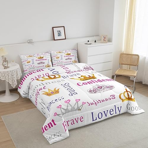 Miniatura 23 de Castle Fairy Juego de edredón de hongos, tamaño matrimonial, juego de ropa de cama de 3 piezas para decoración de habitación de niños y niñas, juego