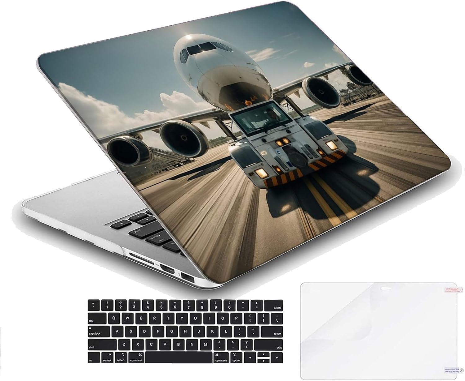 Compatible with MacBook Neo 13-inch, Hard Shell Case with Keyboard Cover and Screen Protector (A3404 A18 Pro chip, 2026 Release) - Airplanes MC21434