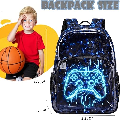 Vista 7 de Jumpopack Mochila transparente para niñas escolares - Mochila transparente transparente para eventos de estadio, Negro