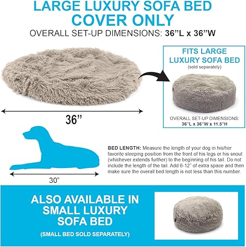 Miniatura 2 de SportPet Designs - Funda de repuesto para cama de mascotas impermeable, de lujo, lavable a máquina, color marrón (CM-10001-CS01)