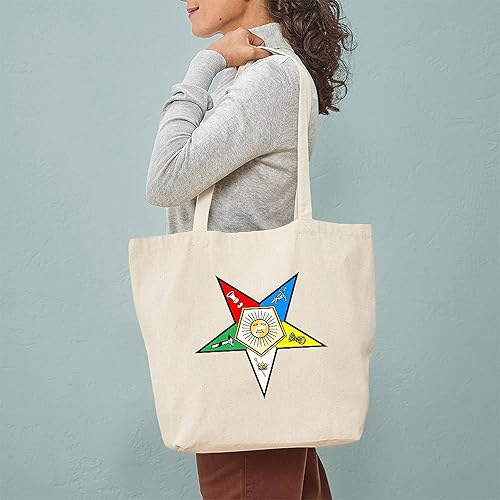 Vista 29 de CafePress Eastern Star - Bolsa reutilizable de lona beige natural