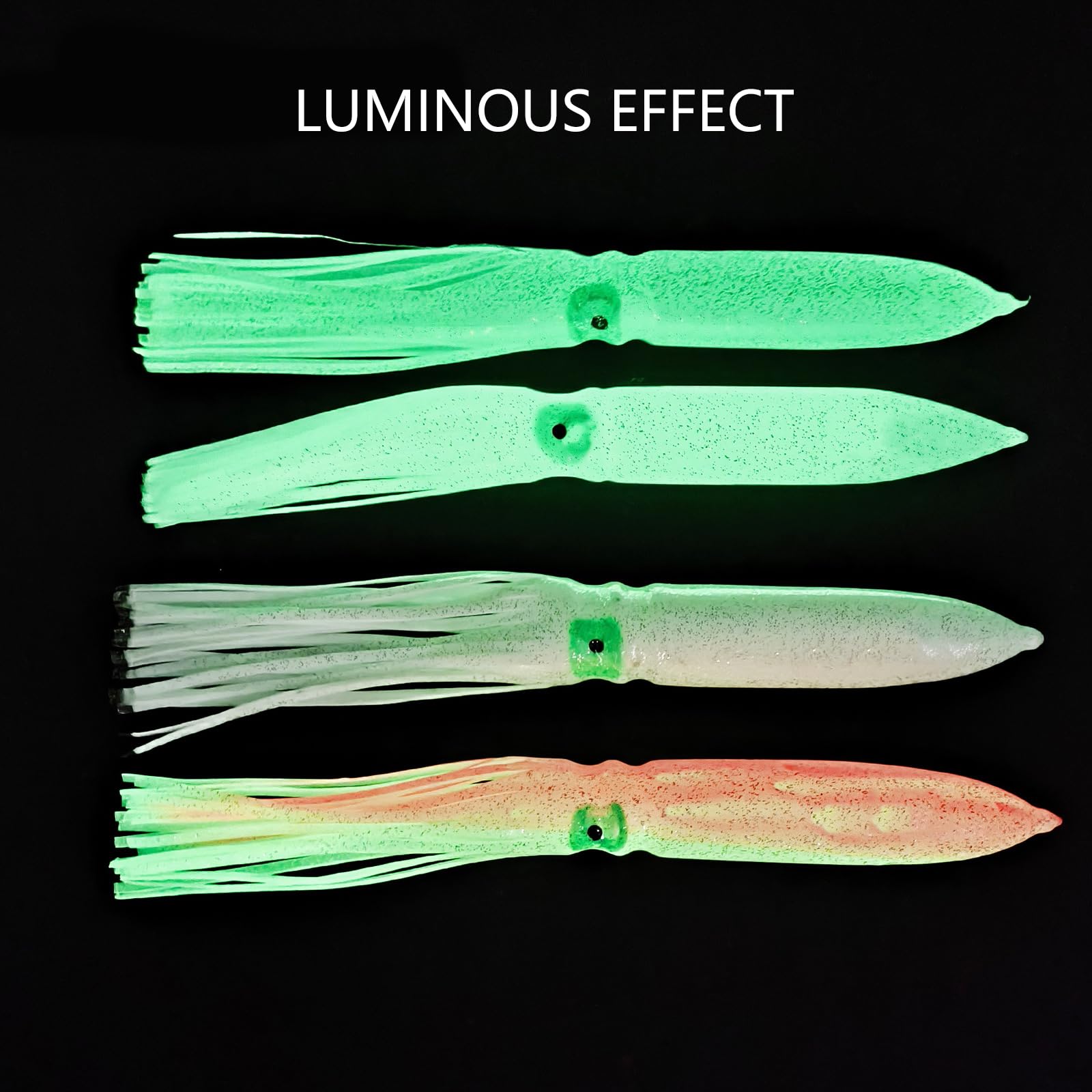 10 Stück 8 cm, weiche Angelköder, Tintenfisch, weiche Köder, umsäumter Tintenfisch, Jigging, Meeresköder, einfach zu verwenden, Bunte Tintenfisch Röcke