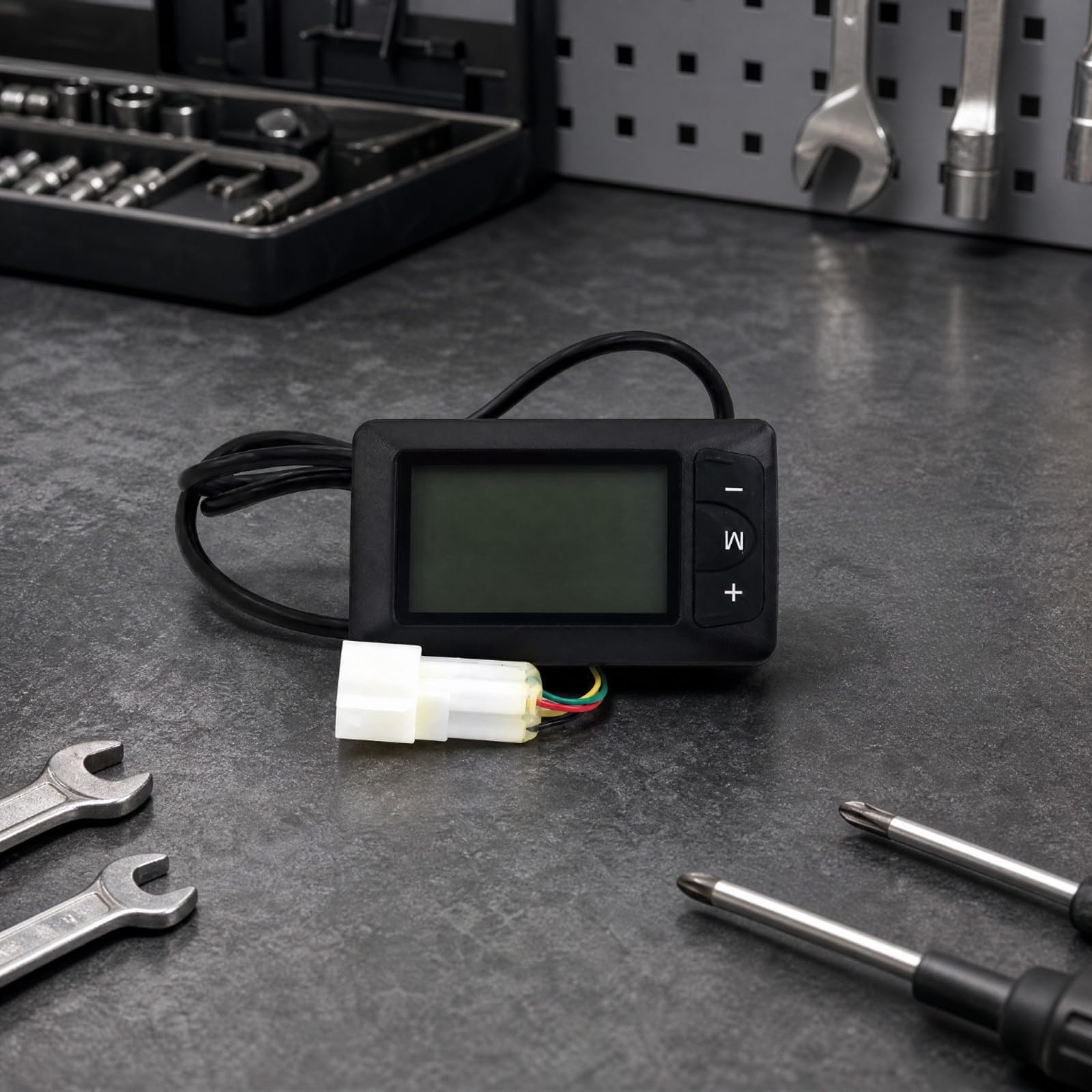 Panel Instrumentos para con Medidor Velocidad y Odometro con Cable Conectado y Abrazara Trasera Montaje con Llave Incluida para Instalacion Sencilla