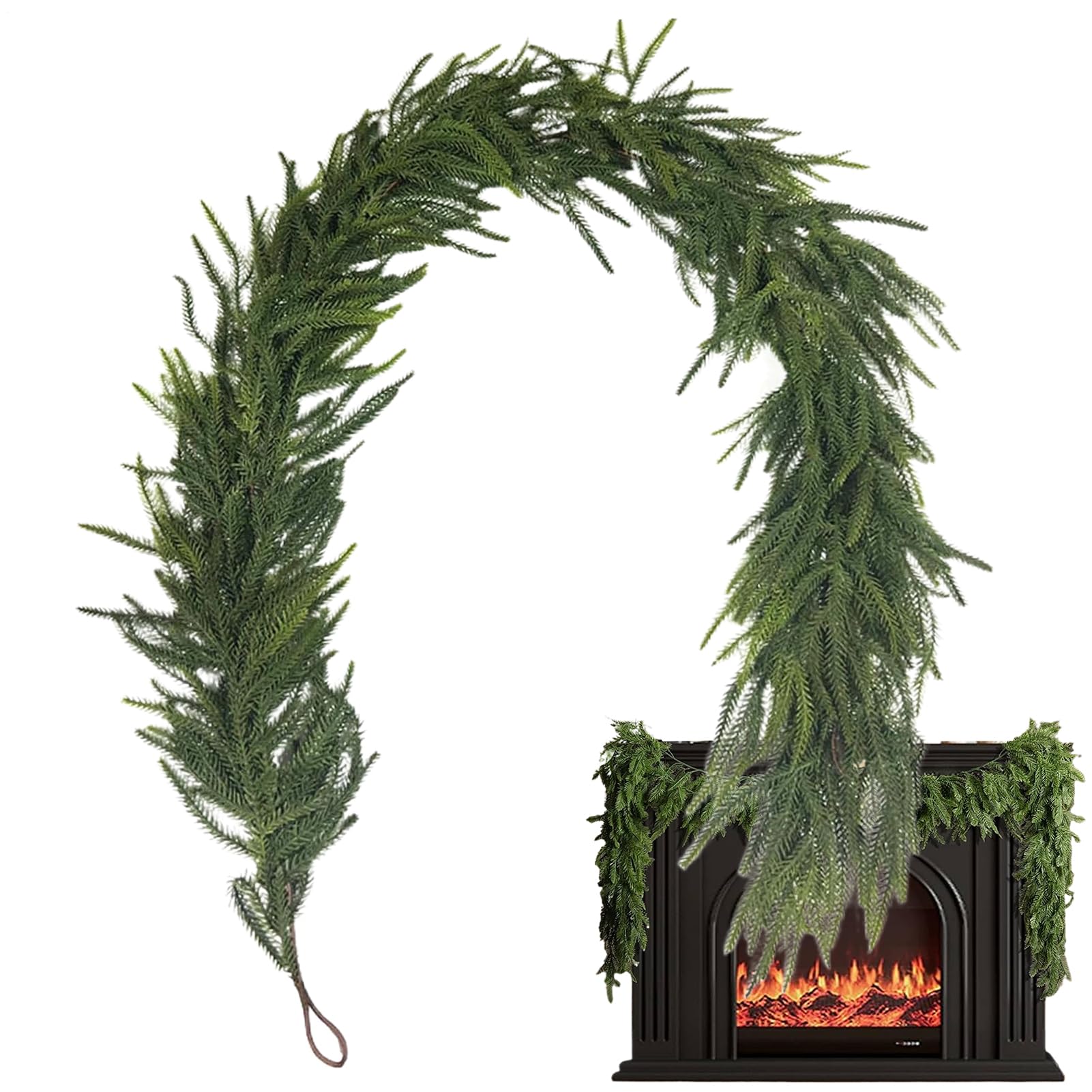 Guirlande de Noël pour fenêtres porte fête et étagère