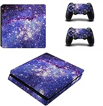 UUShop Vinilo adhesivo para consola Sony Playstation 4 Slim PS4, color azul cielo estrellado