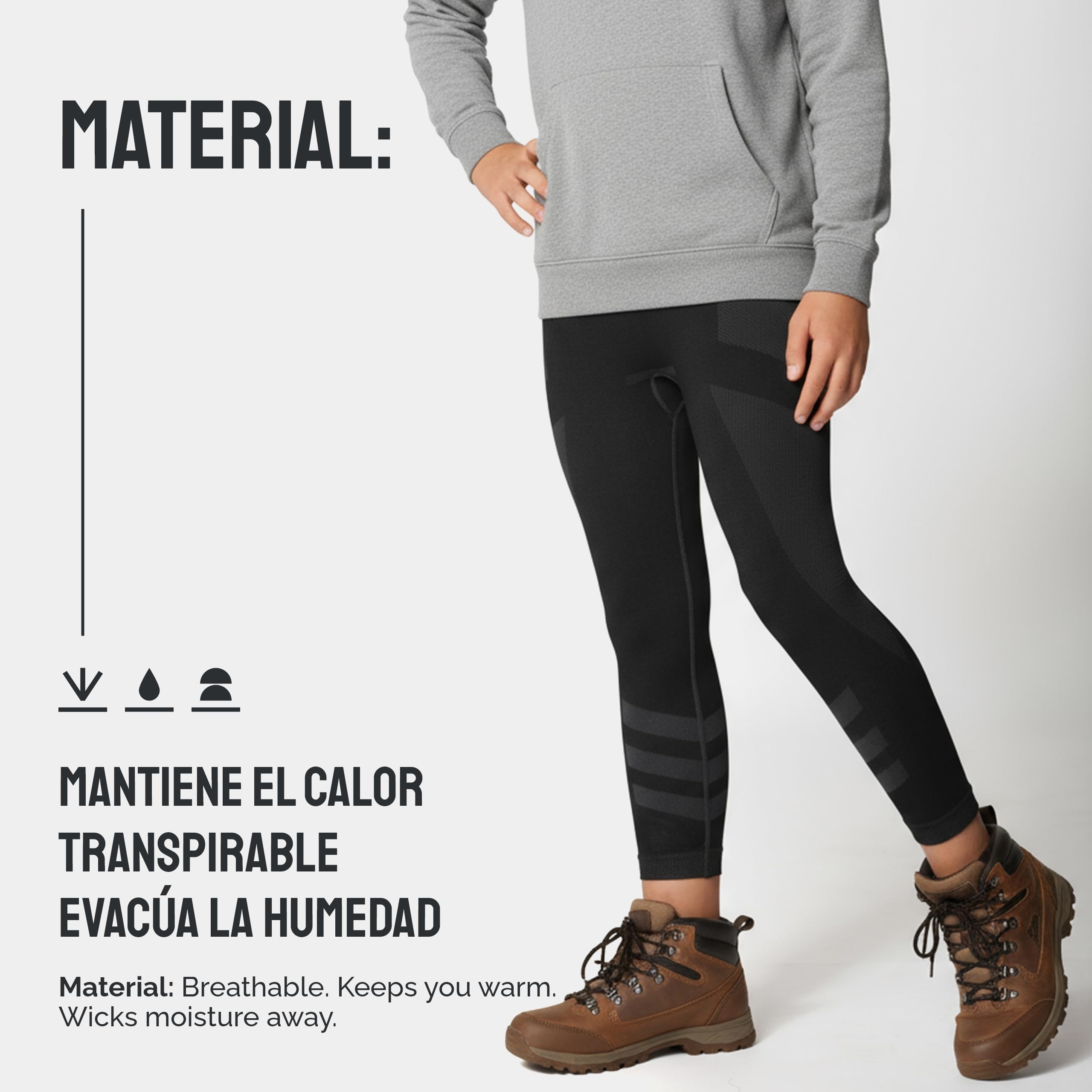 Ladeheid Calzoncillos Térmicos Largos Ropa Interior Unisexo Niños LAGI008
