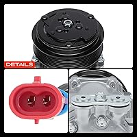 Vista 9 de A-Premium Compresor de aire acondicionado de CA con embrague compatible con Chevrolet C6500 Kodiak/C8500 2003-2009 y GMC C6500/C7500 Topkick