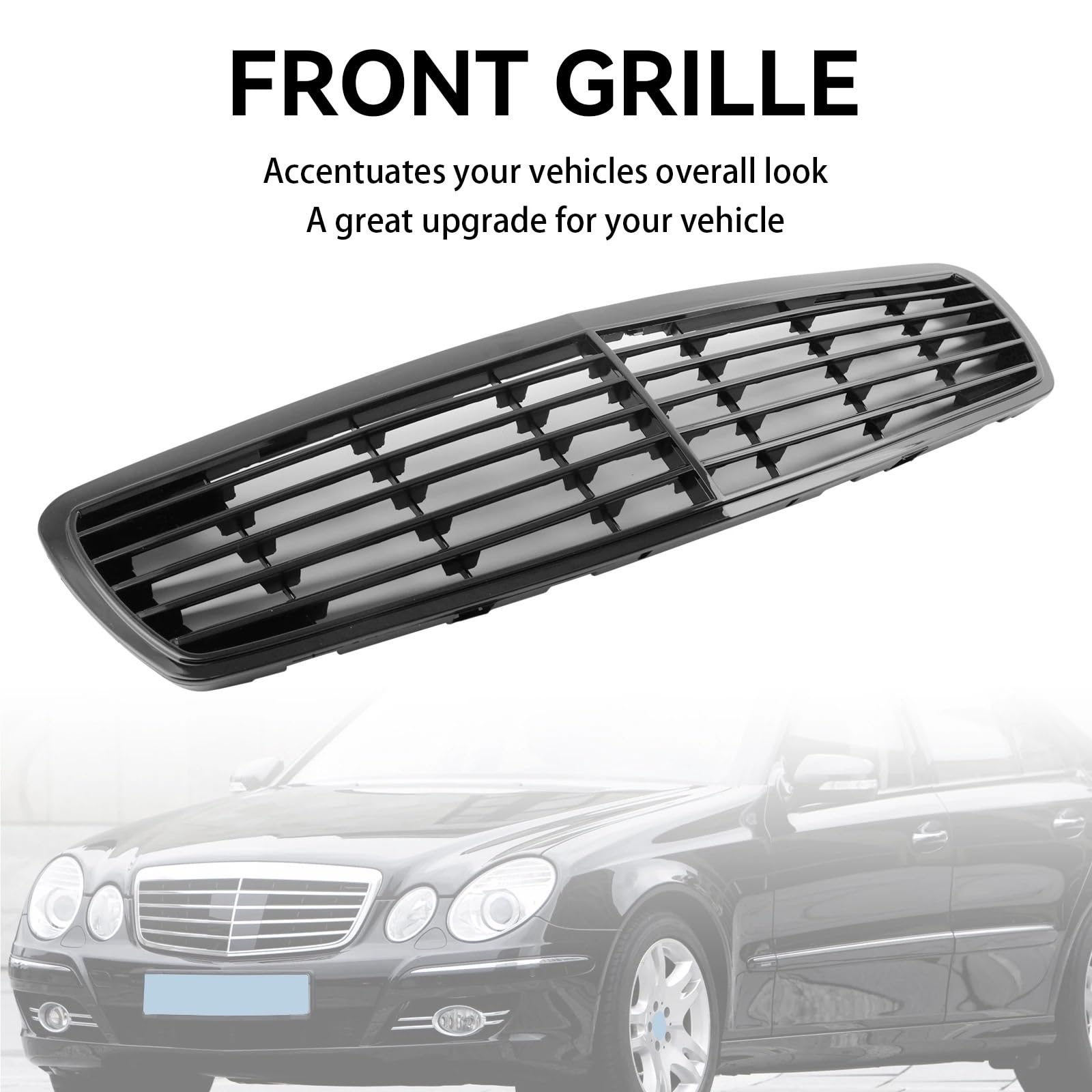 Przedni grill Grille pasuje do Mercedes-Benz E-Class W211 E320 E350 E55 AMG 2002-2006 grill chłodnicy