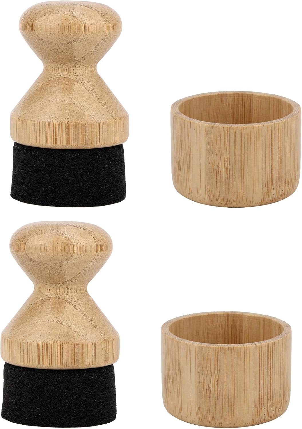 2pcs Cutting Board Oil Applicators with Covers, Butcher Block Mineral Oil Wax Applicator for Wooden Cutting Boards Scrapers Bowls Spoons