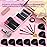 248 Pcs Disposable Makeup Applicators with Triangle Puffs, Mascara wands, Lip/Eyeliner Brushes Disposable Makeup Applicator Kit for Makeup Artist Supplies