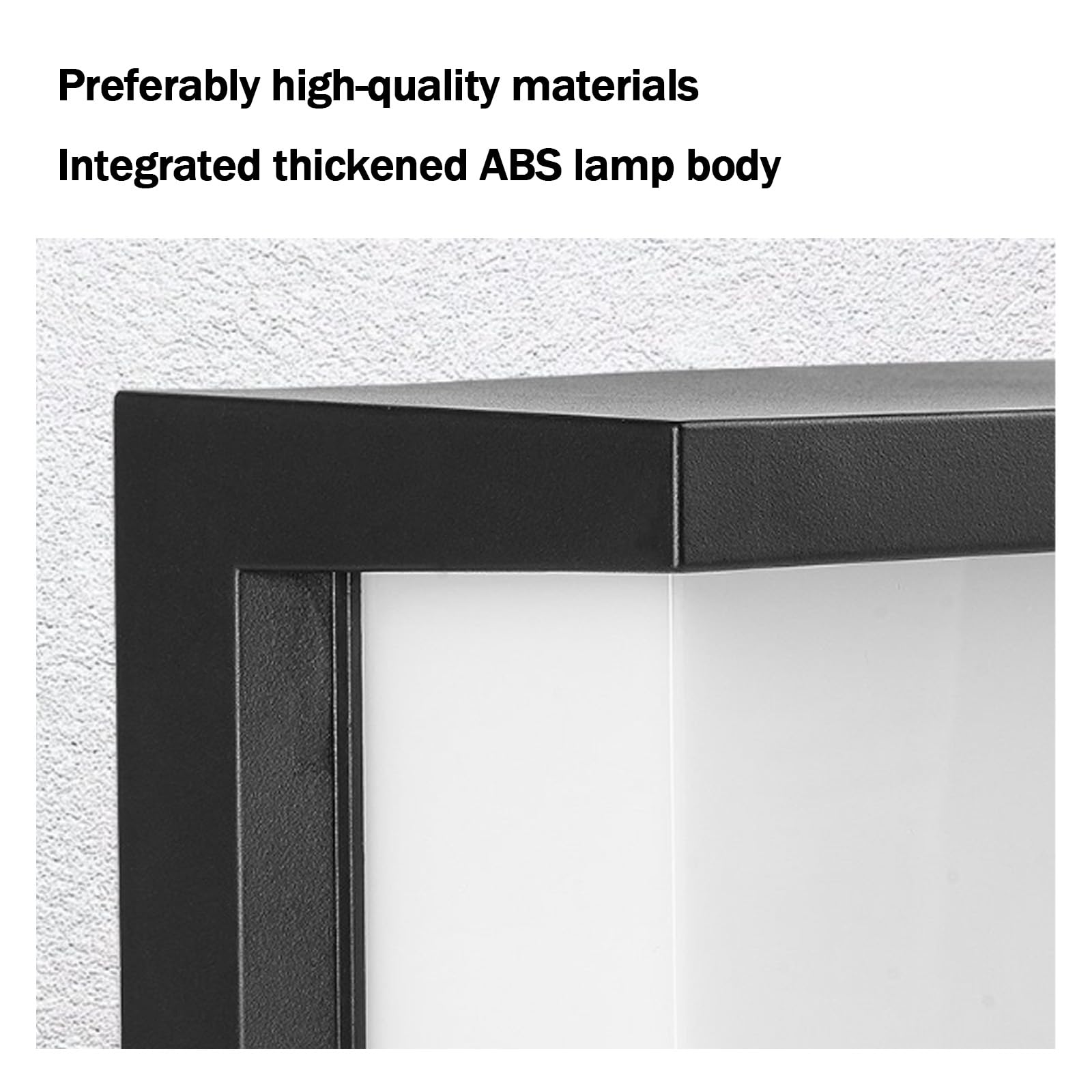 Applique da Esterno a LED Nere, Impermeabili IP65, con sensore di Movimento, Forma Rettangolare Moderna, Ideale per Esterni/Interni, Garage, recinzioni, terrazze e balconi (A, Luce Bianca).