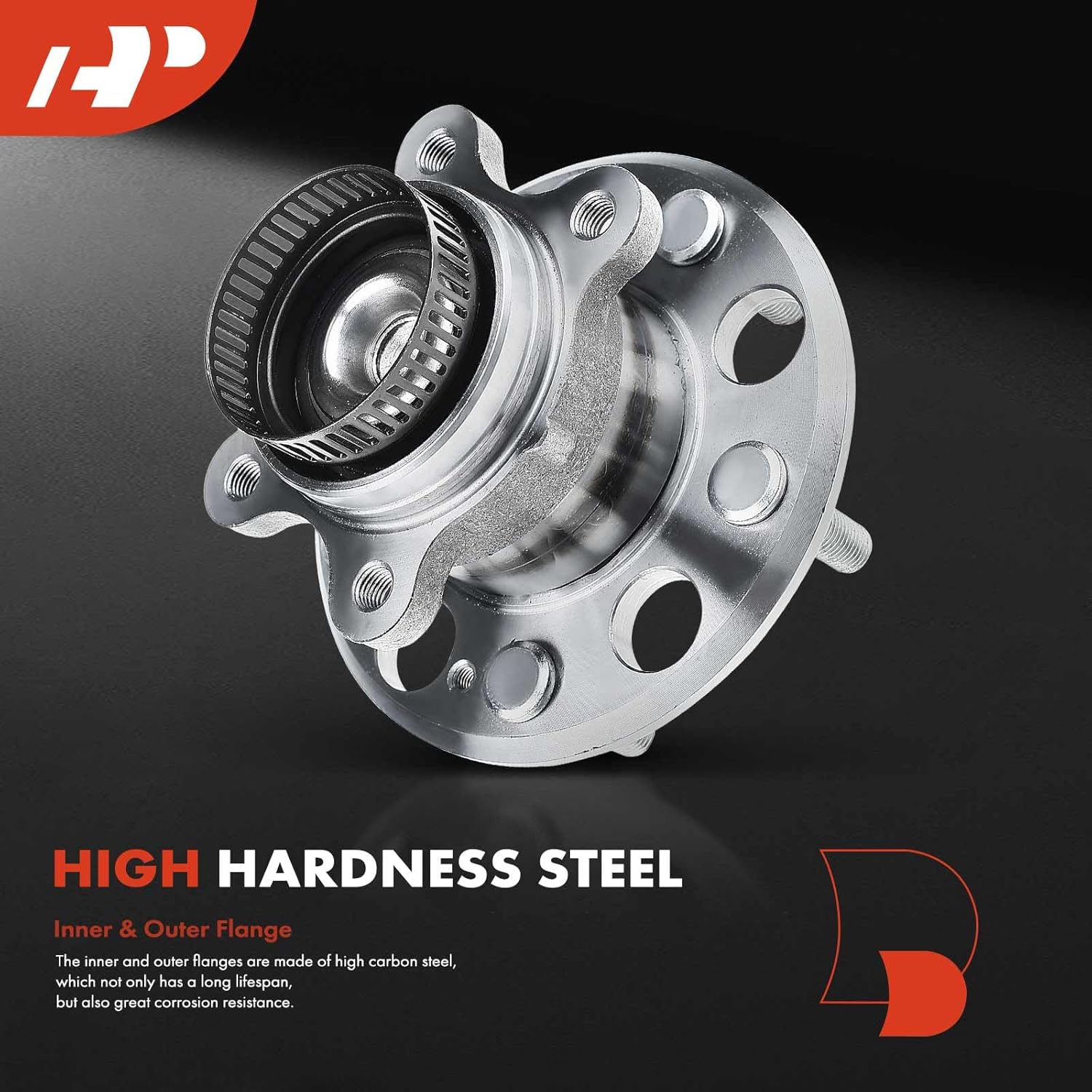 A-Premium Rear Wheel Bearing and Hub Assembly with 5-Lug Compatible with Hyundai Elantra 2007-2012, L4 2.0L & 4-Wheel ABS Only