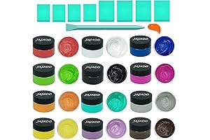 12-Jar Chalkboard-Destined Chalk Paint Set: Unleash Your Inner Artist with Sponges, Sticks, and Stencils