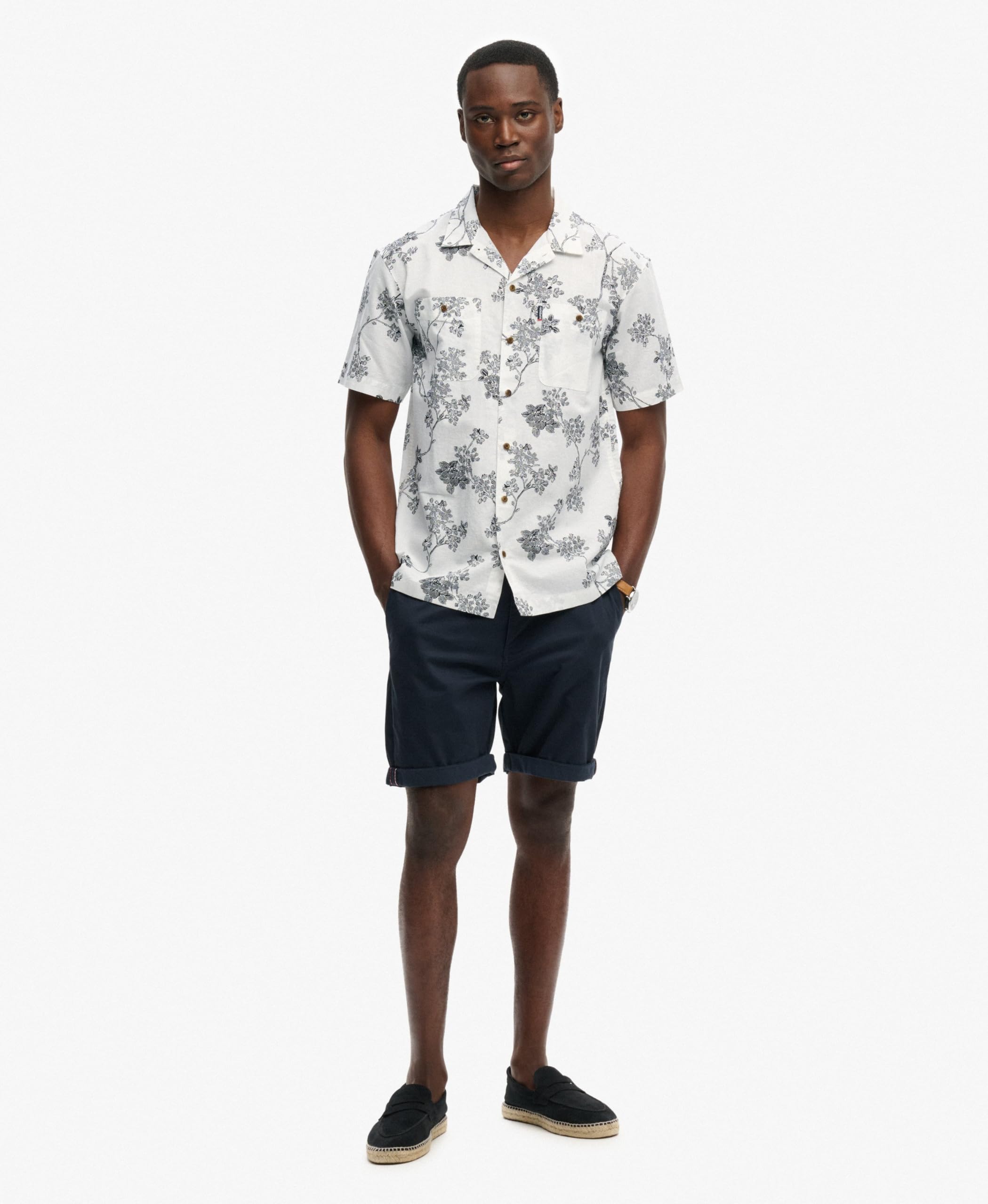 Superdry Herren Kurzärmeliges Strandhemd