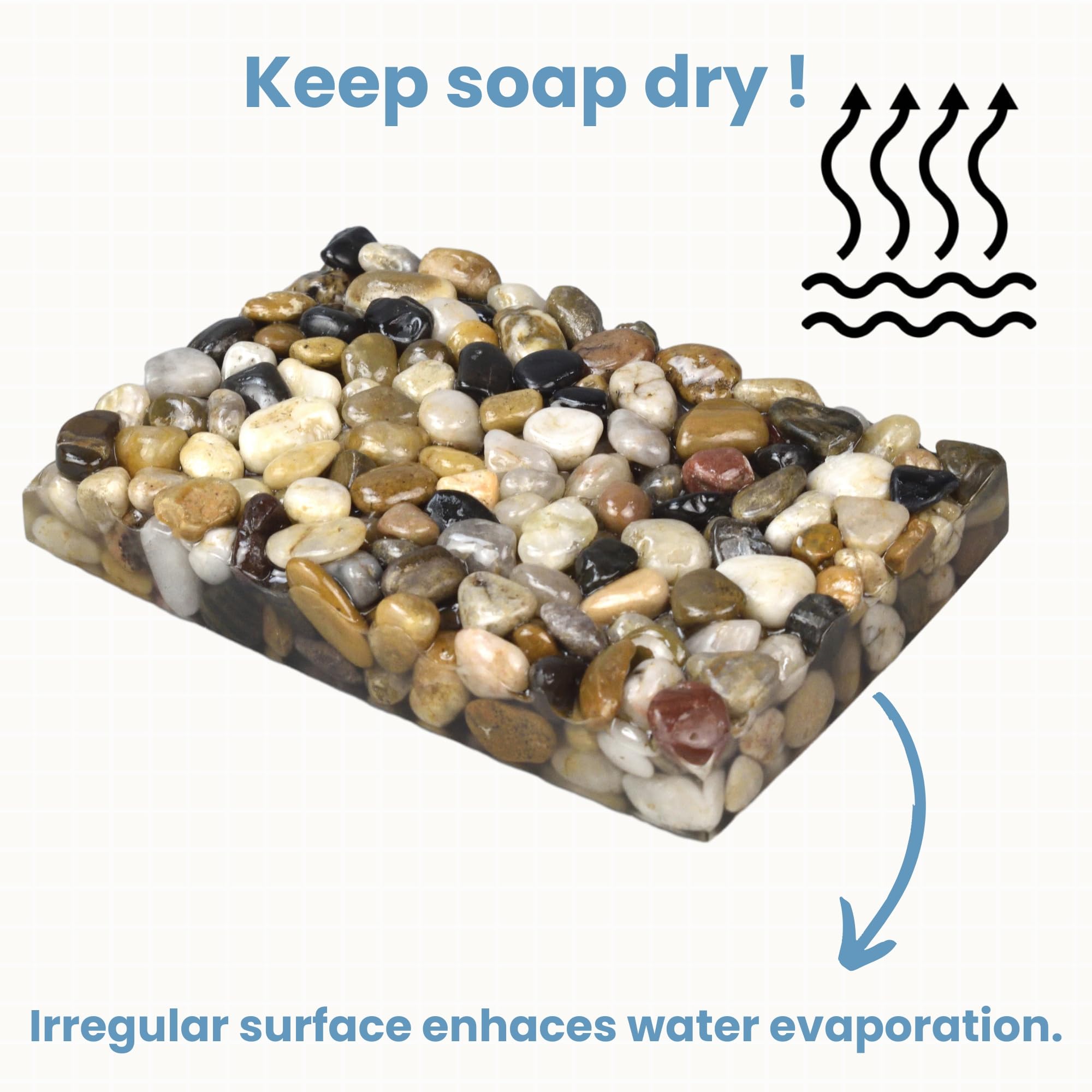 Soporte de jabón natural para mantener el jabón seco, jabonera para ducha y baño