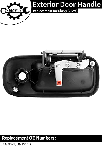 Miniatura 10 de Manija de puerta exterior, lado del pasajero trasero derecho con orificio para llave, compatible con Chevy Express 2010-2022, GMC Savana 1500 2500