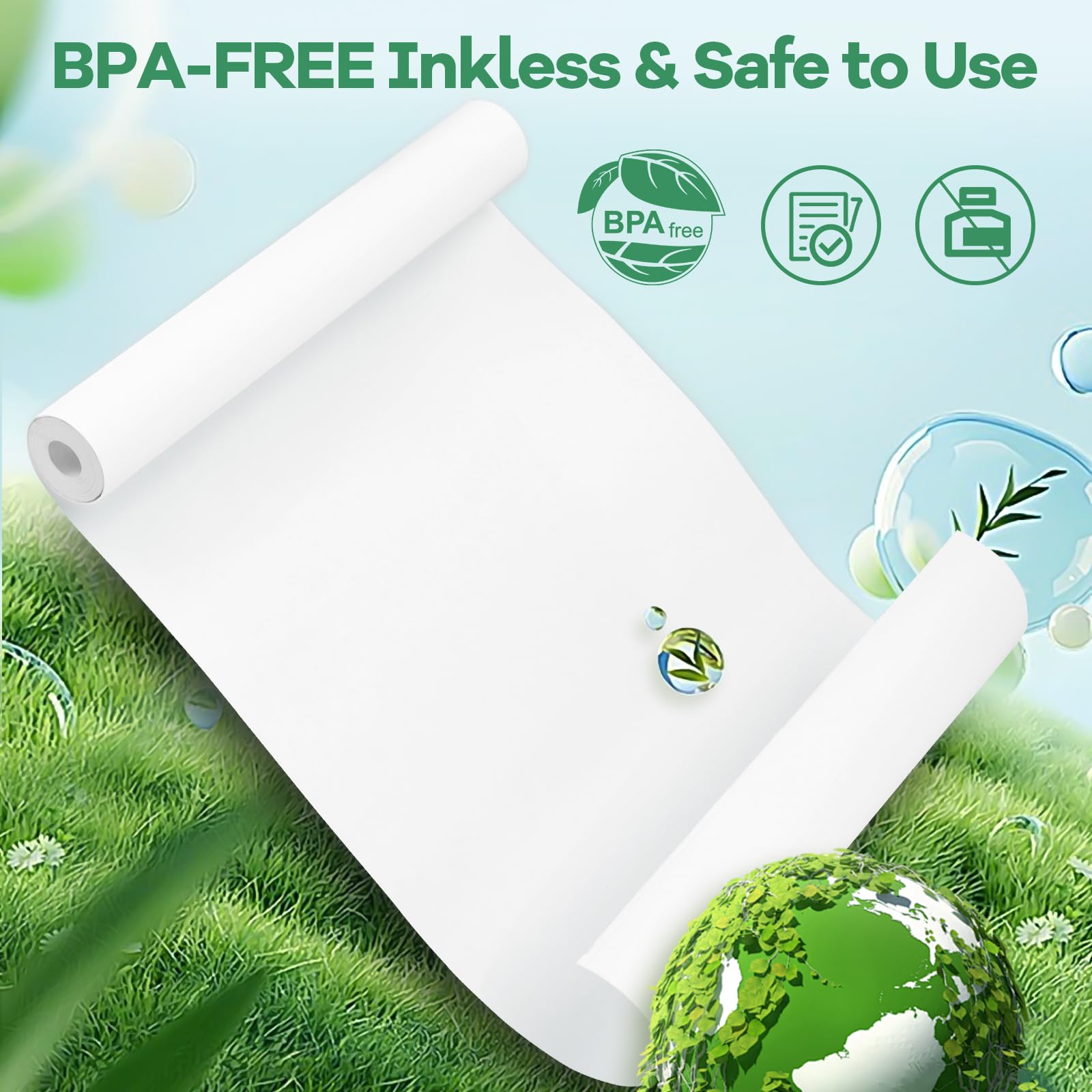 Snapklik.com : TUXIYA 5 Rolls Thermal Printer Paper 8.5