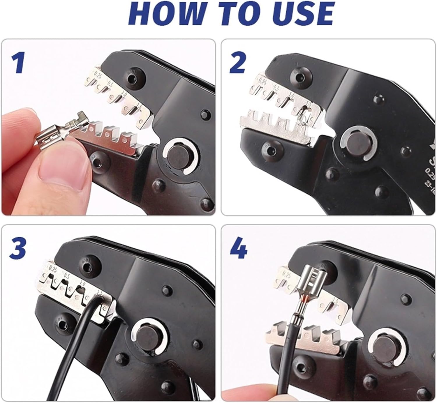 1pcs SN Crimping Pliers Jaw(Width 4mm/Pliers 190mm) Powder Alloy For TAB 2.8 4.8 6.3 XH2.54 Insulation Tube Terminal Tools(SN-02C jaw)