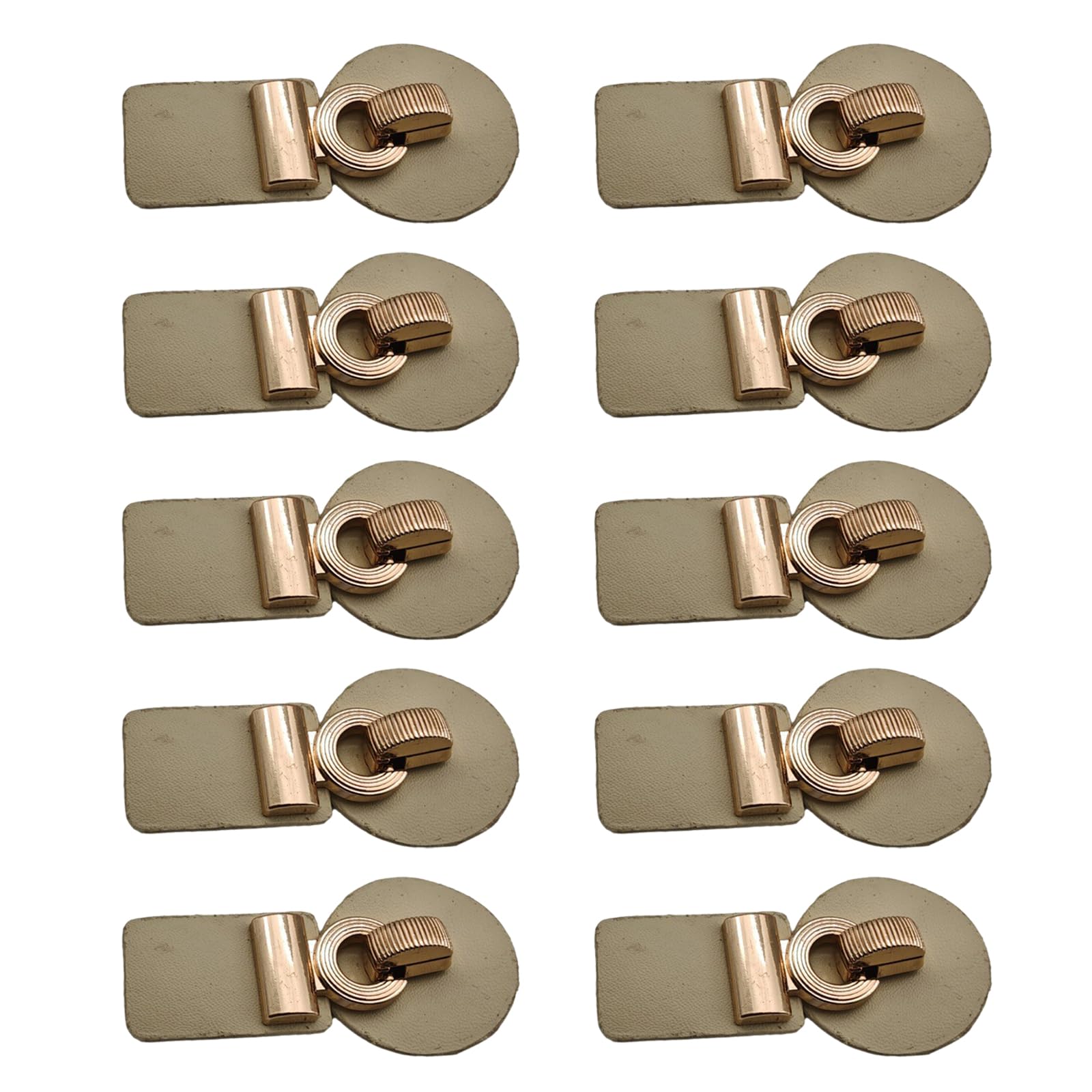 Buxuaaaa 10Pieces Leather Sew on Toggles Closures Replacement Toggles for Knitwear Windbreakers Jackets Woolen Coat Clothing Leather