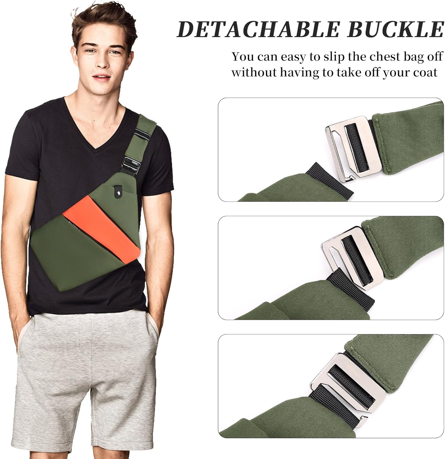 Anti Theft Crossbody Travel Bag - Multi-pocket Shoulder Bag with Adjustable Strap,Slim Sling Bag for Women Men - Image 6