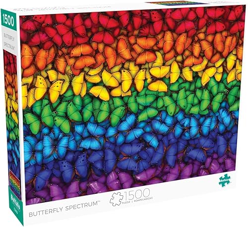 Buffalo Games - Lena - Butterfly Spectrum - Rompecabezas de 1500 piezas para adultos desafiante rompecabezas perfecto para noches de juego - Tamaño