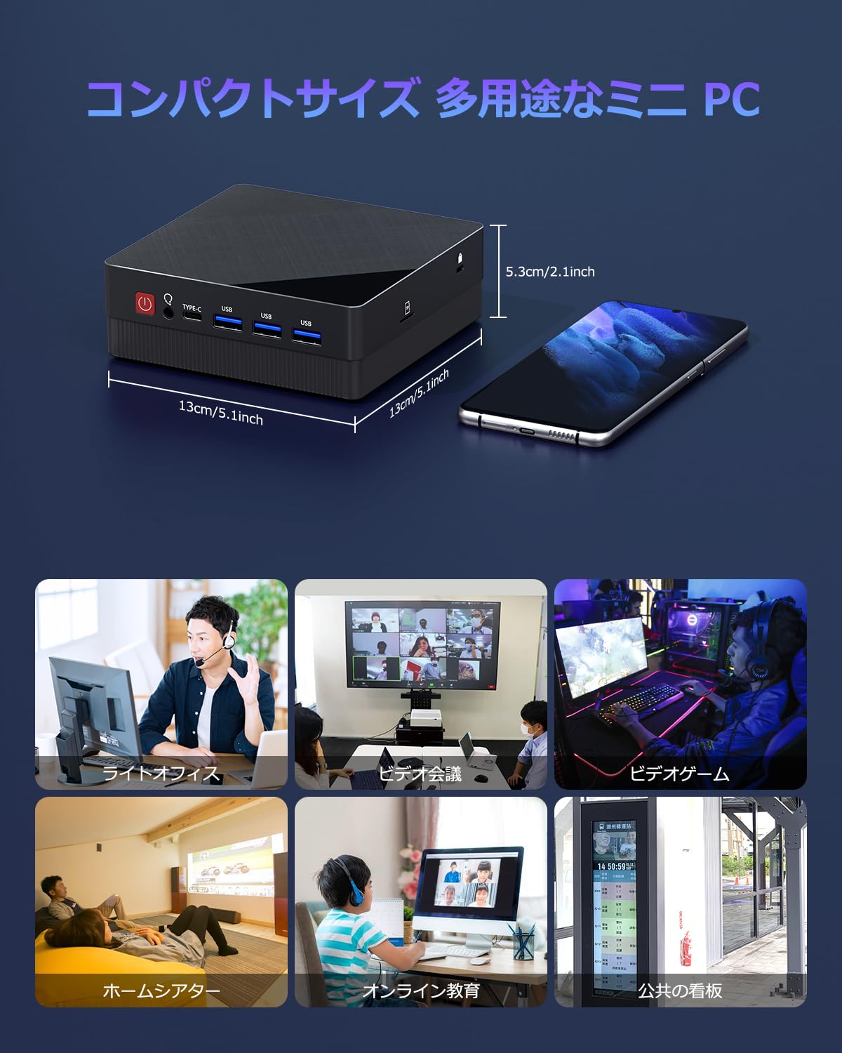 Amazon.co.jp: YCTipcミニPC ゲーミング Ryzen7 5800U【2つの2.5GLAN