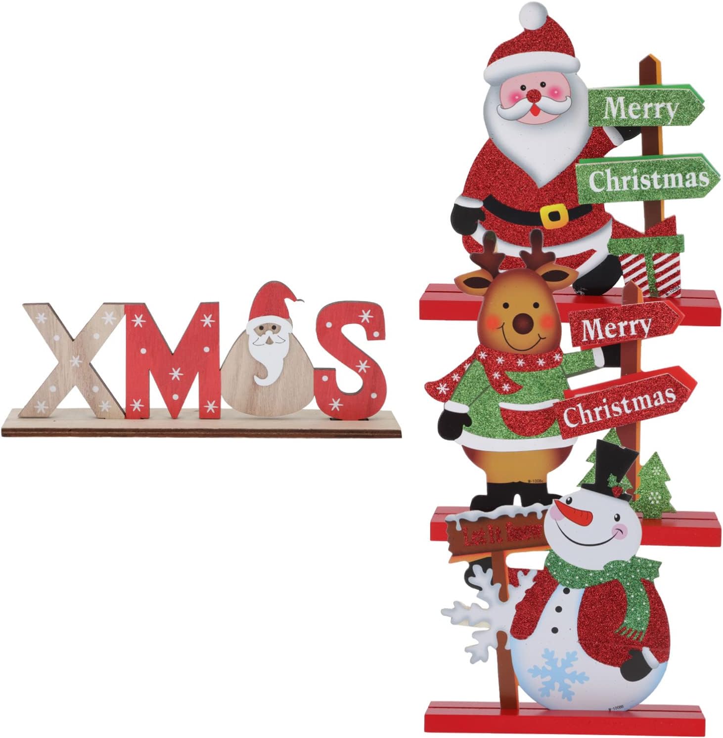 Christmas Wood Snowman Sign Wooden Christmas Table Top Sign