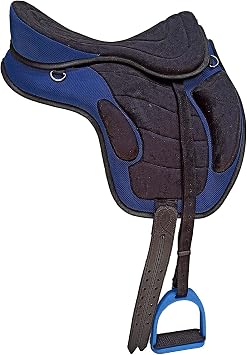 All Purpose Synthetic Treeless Freemax Synthetic Suede English Horse Saddles Tack Free Matching Girth Leather Straps Size 10"-18" inches Seat Available, EA26